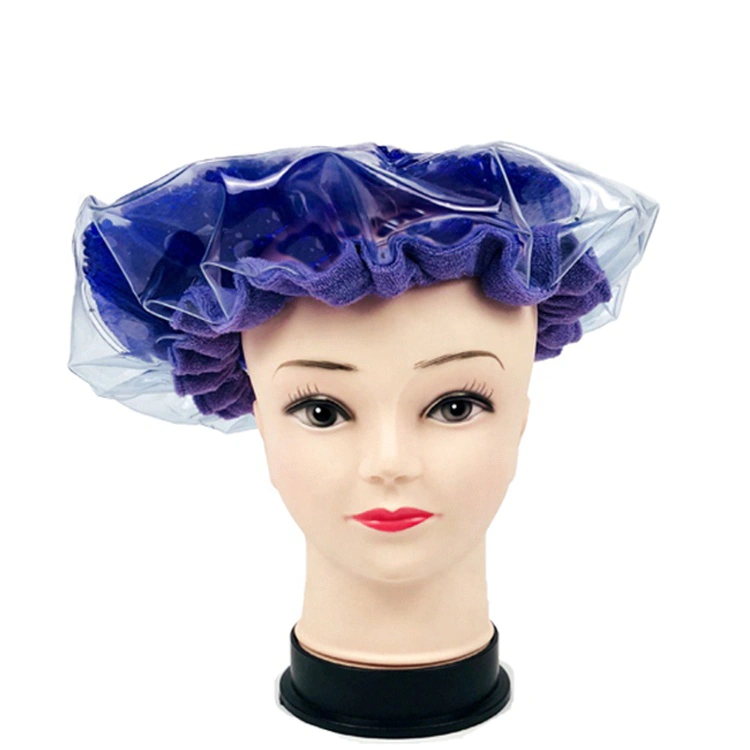 Reusable pearlie gel bead microwave heated conditioning hair care mask cap bonnet