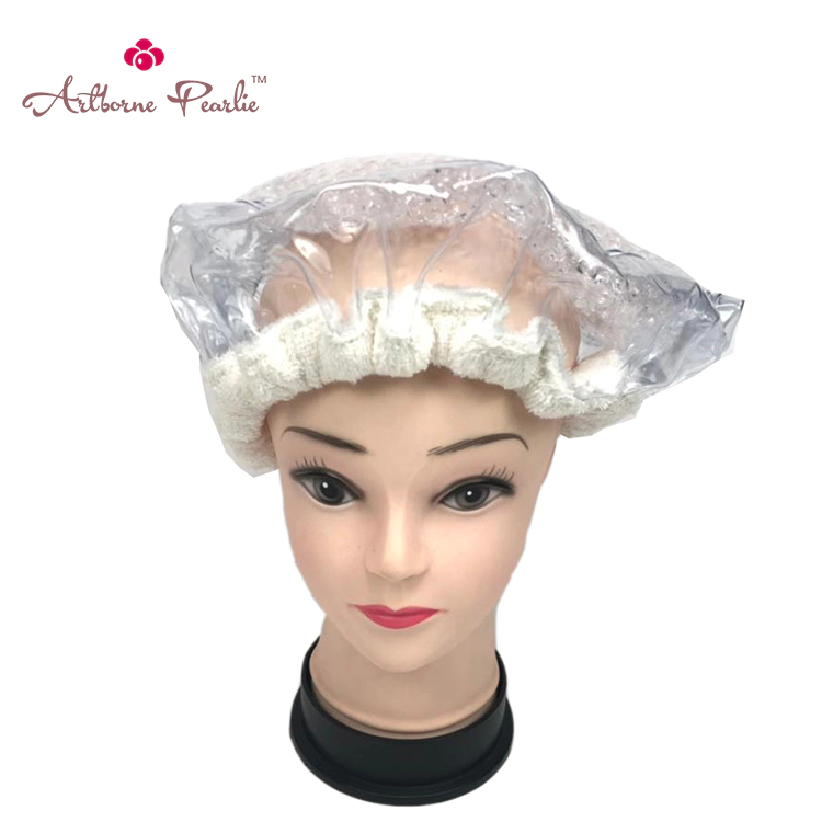 reusable pearlie gel bead microwave heated hot steaming steam hair mask cap bonnet