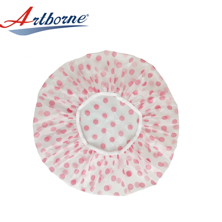 New Design Waterproof Thicken Elastic Bath Hat Plastic Shower Cap for Hair Salon Bathroom Products