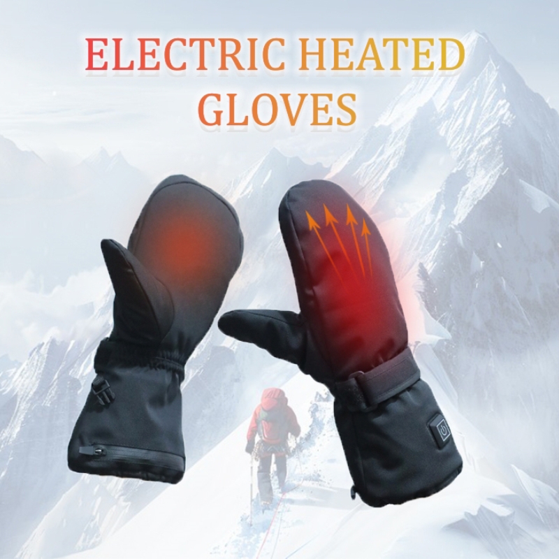 Waterproof USB Heated Mittens Electric Ski Heat Glove Hand Warmer Rechargeable Heated Gloves